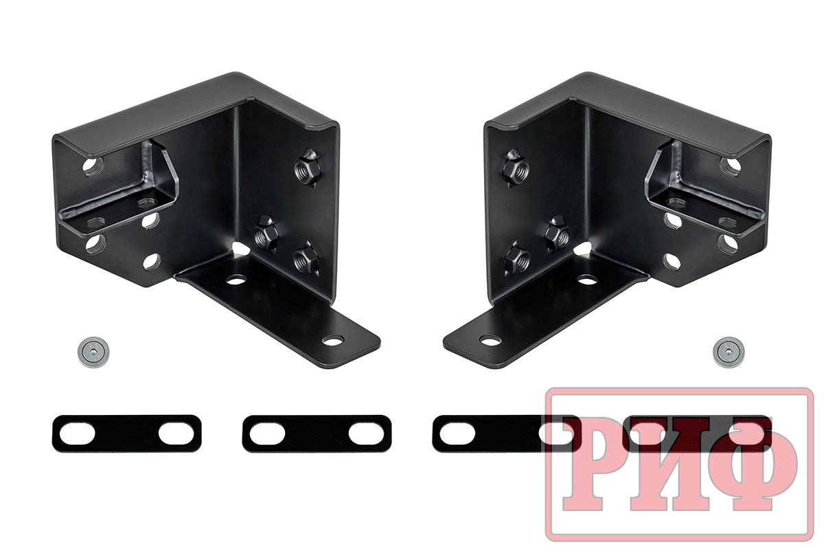 Бампер РИФ силовой задний УАЗ Хантер с фонарями, возможностью установки фаркопа, лифт 65 мм