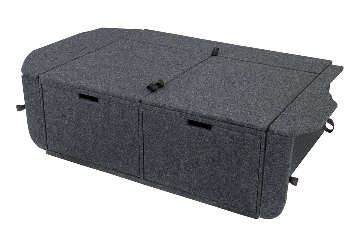 Органайзер для Mitsubishi Pajero IV (2 выдвижн.ящика+спальник) под сабвуфер