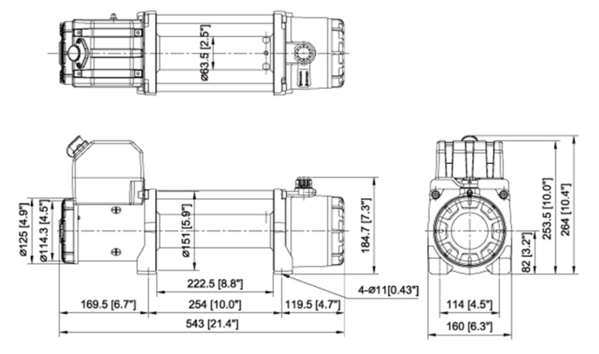 лебедка COMEUP GIO 100S 12V STD (синтетический трос)