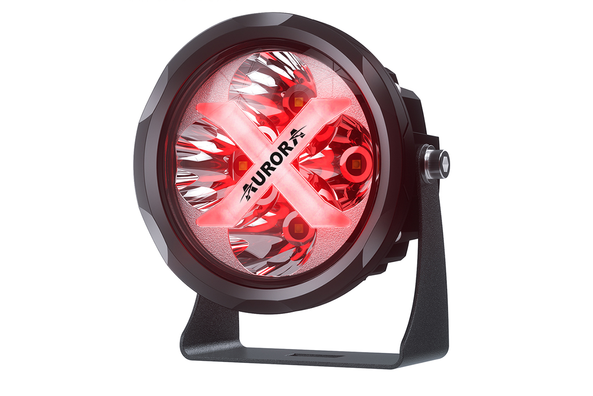 Светодиодные фары дальнего света AURORA 102 мм 40W с RGB подсветкой (комплект 2 шт)