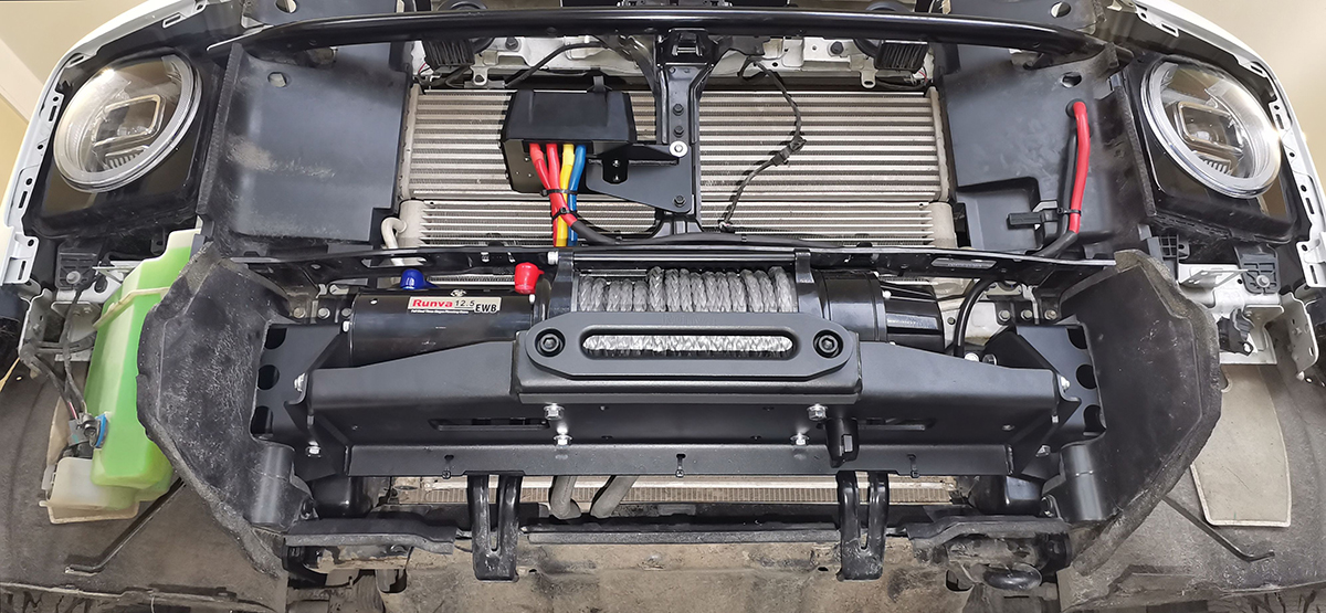 Площадка РИФ под лебёдку в штатный бампер Haval H9 2024+