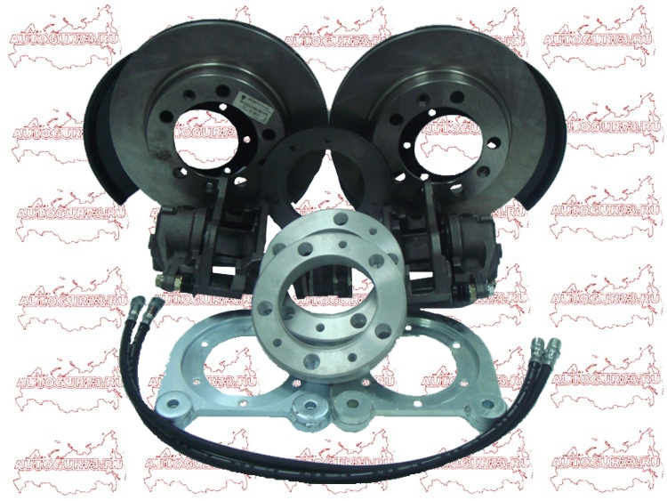 Тормоза дисковые передние военный/редукторный мост УАЗ с суппортом ГАЗ-3302