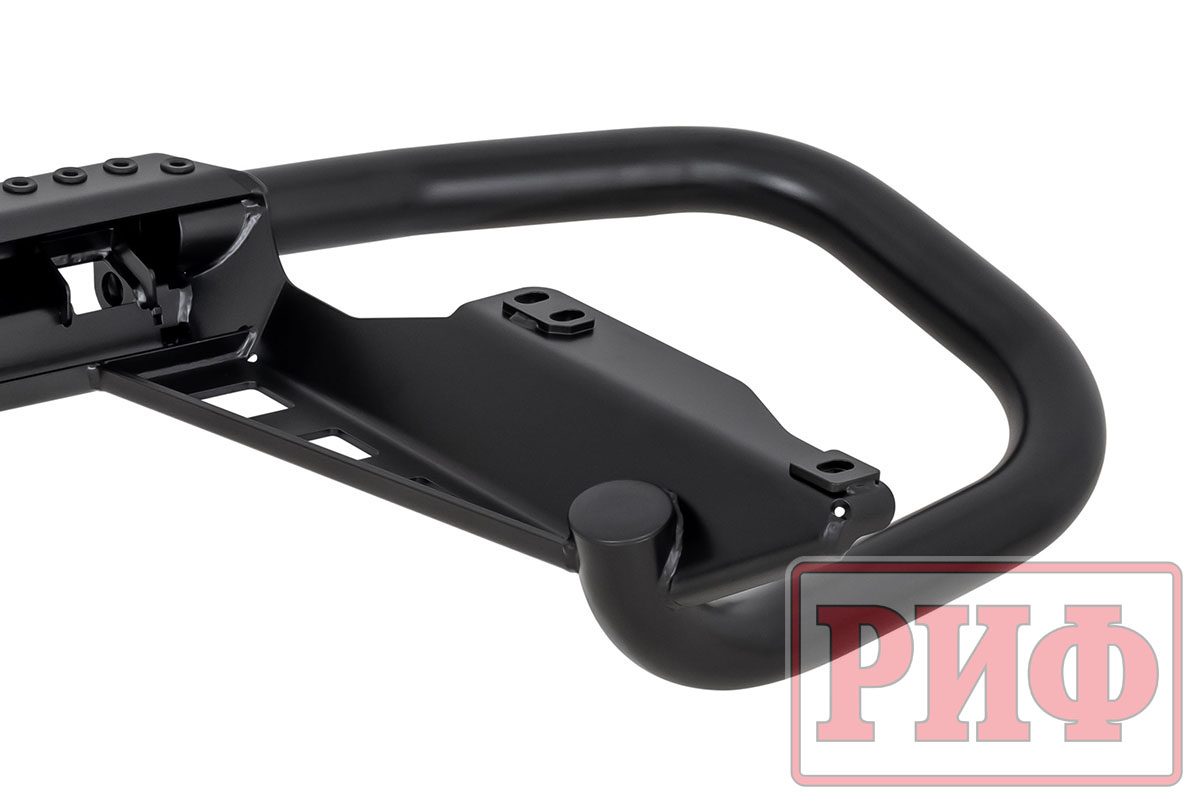 Бампер РИФ задний Toyota Land Cruiser Prado 150 c квадратом под фаркоп