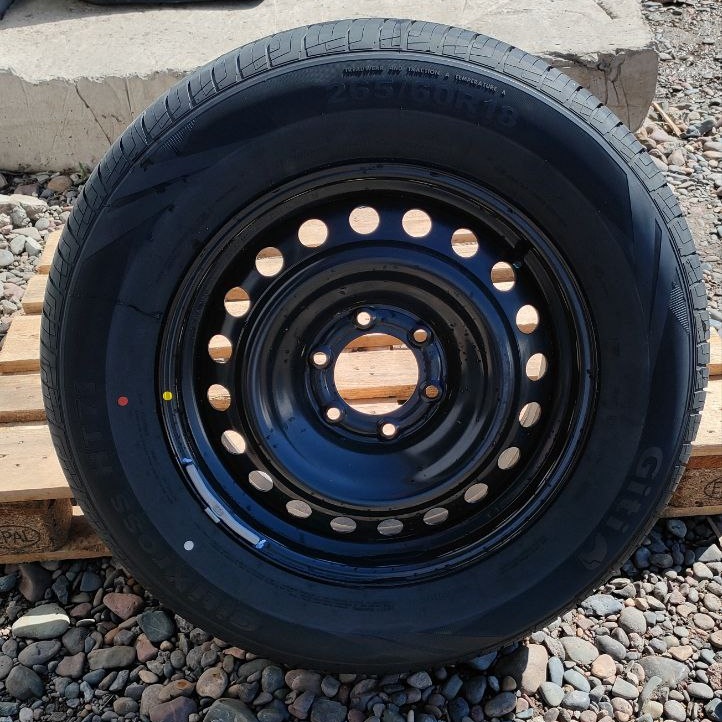 Колесо в сборе: шина б/у Giti GitiXross HT71 265/60 R18 114H XL  + диск штамп. R18 GWM Poer демонтированное с нового авто