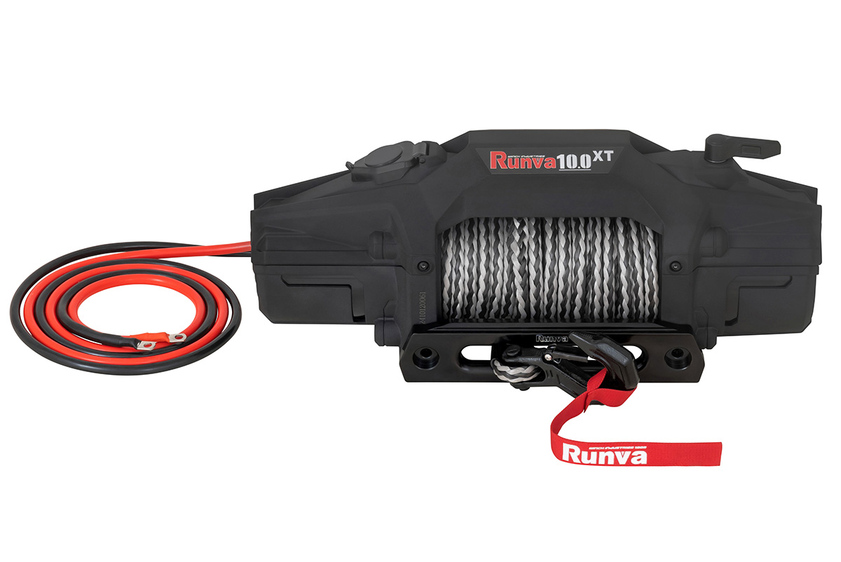 Лебёдка автомобильная электрическая 12V Runva EWXT10000FSR 4500 кг синтетический трос