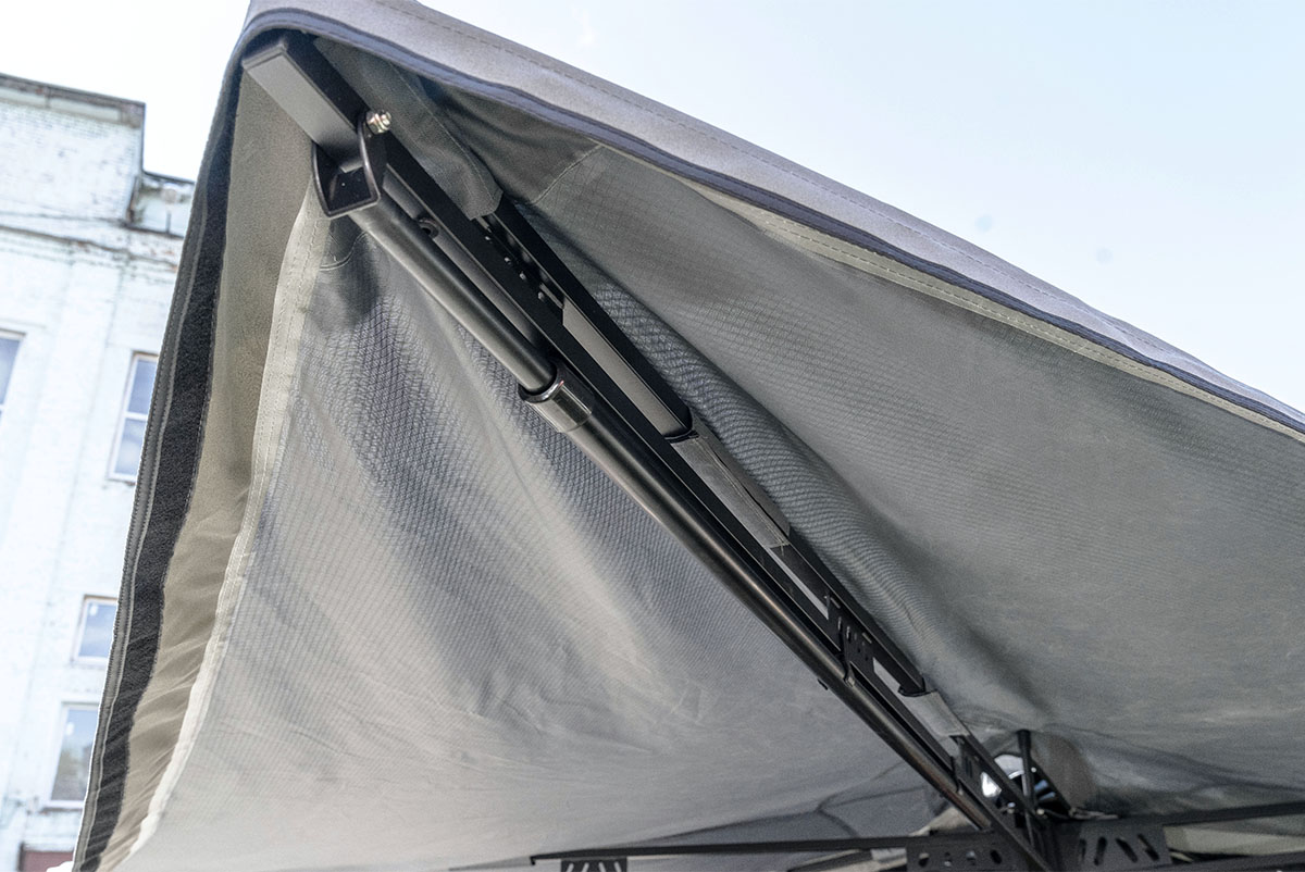 Маркиза автомобильная РИФ безопорная, веерная 2,3х2 м (правая)