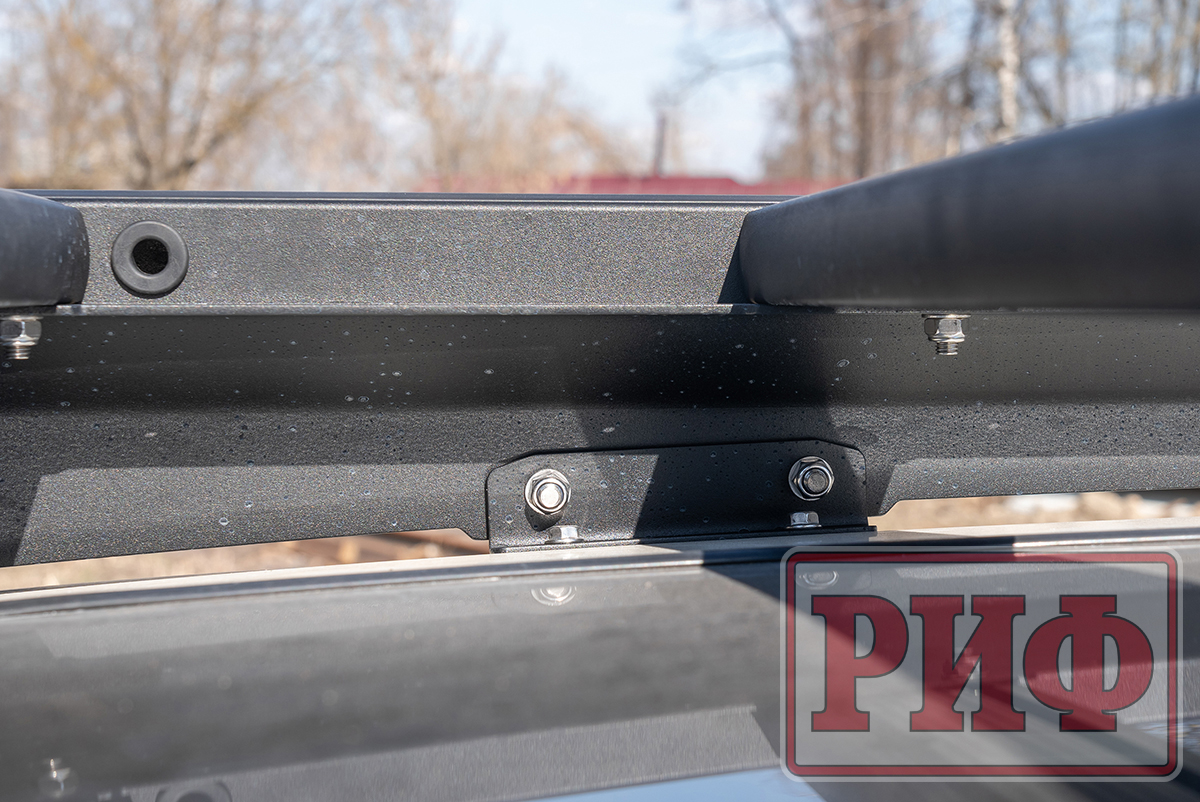 Багажник экспедиционный (платформа) алюминиевый РИФ 1150x2080 мм для Mitsubishi Pajero IV (с крепежом)