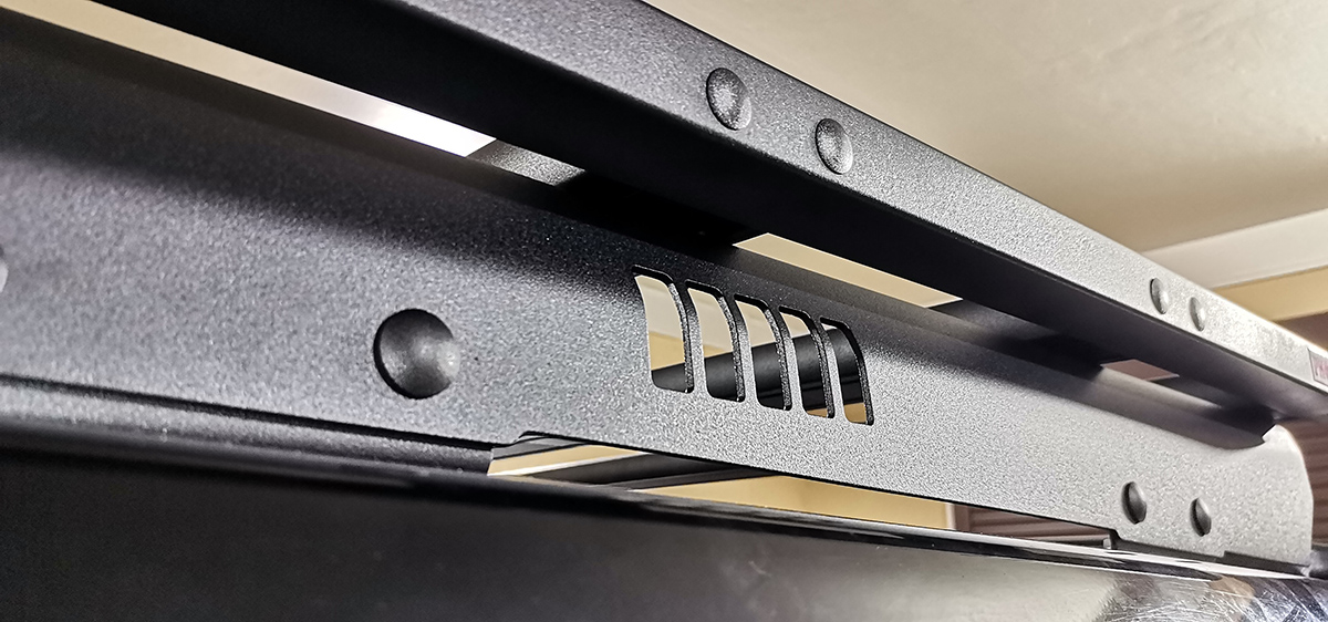 Багажник экспедиционный (платформа) алюминиевый РИФ 1150x2080 мм для Toyota Land Cruiser Prado 120 (с крепежом)