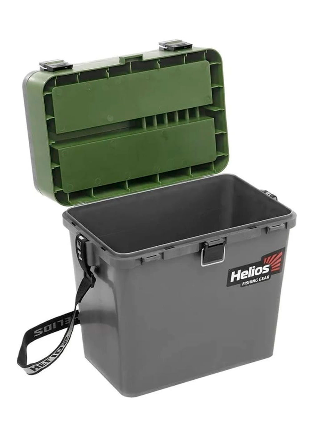Ящик рыболовный зимний HELIOS, 19 л, серый/хаки