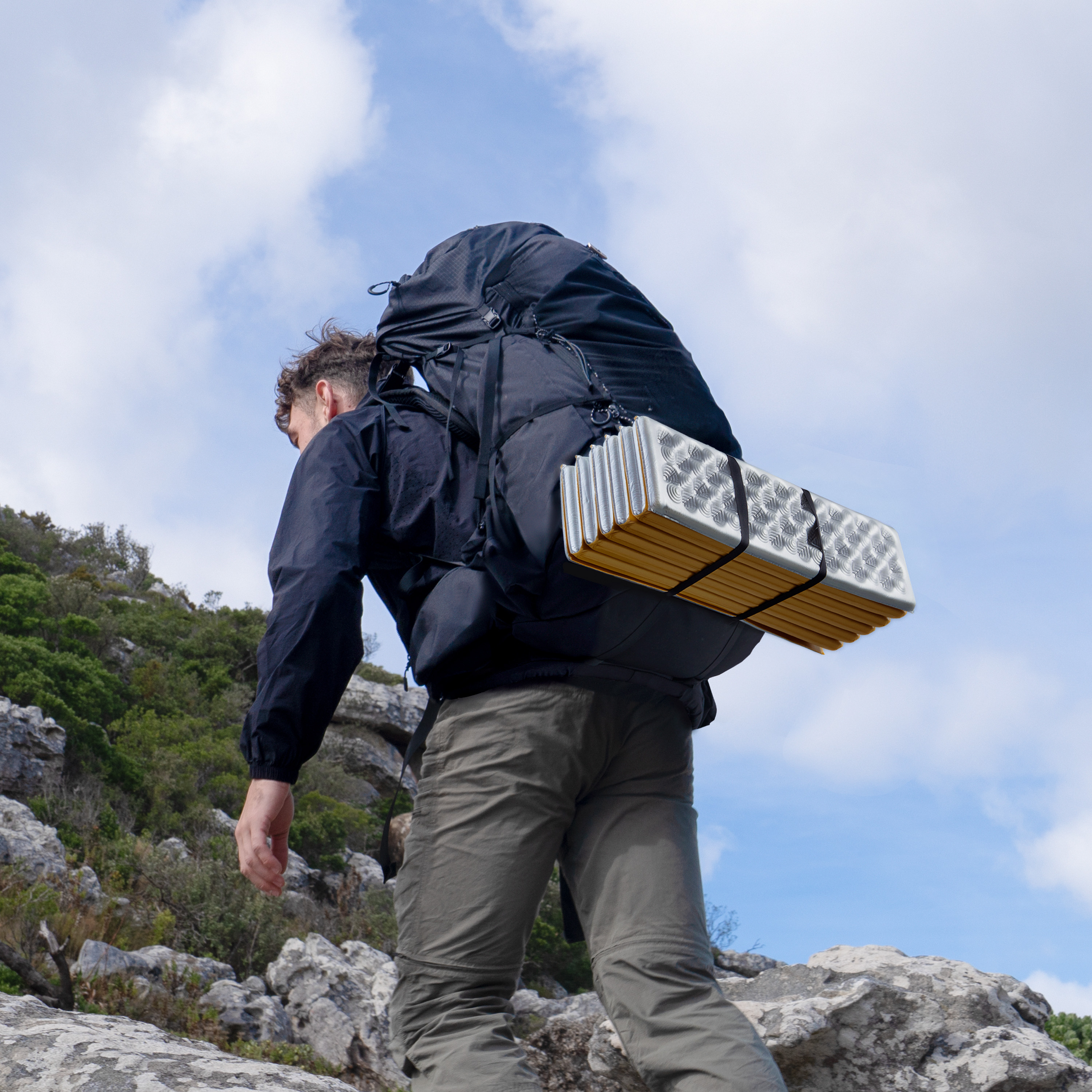 Коврик туристический Naturehike 185х65х2,5 см. IXPE, желтый