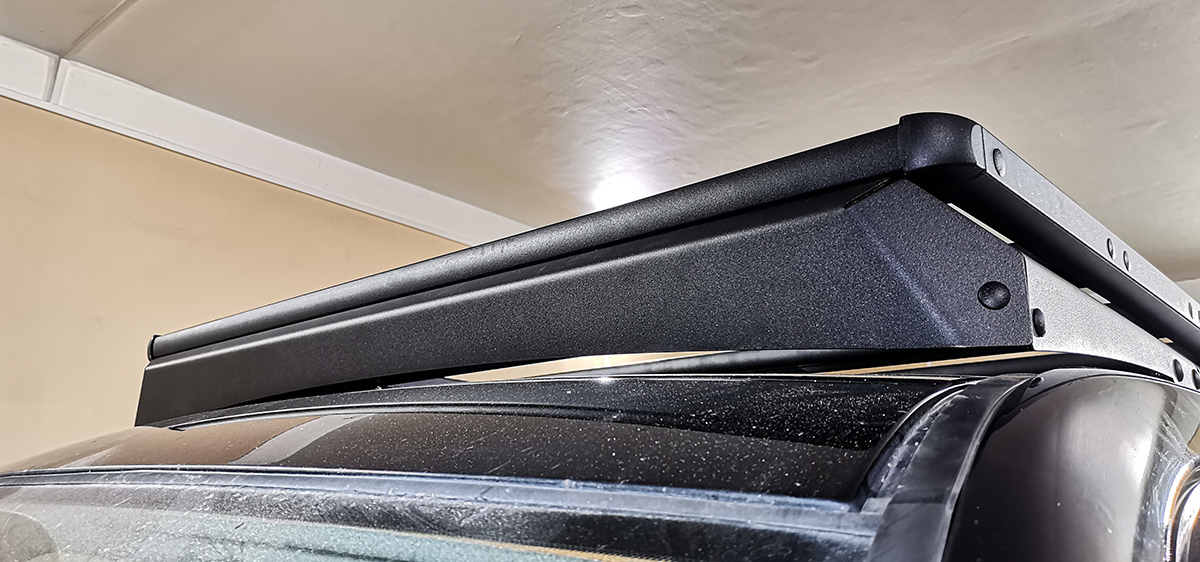 Багажник экспедиционный (платформа) алюминиевый РИФ 1150x2080 мм для Toyota Land Cruiser Prado 120 (с крепежом)