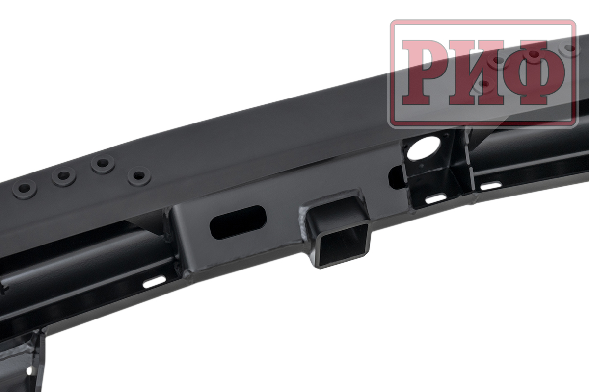 Бампер РИФ силовой задний Mitsubishi Pajero IV c квадратом под фаркоп