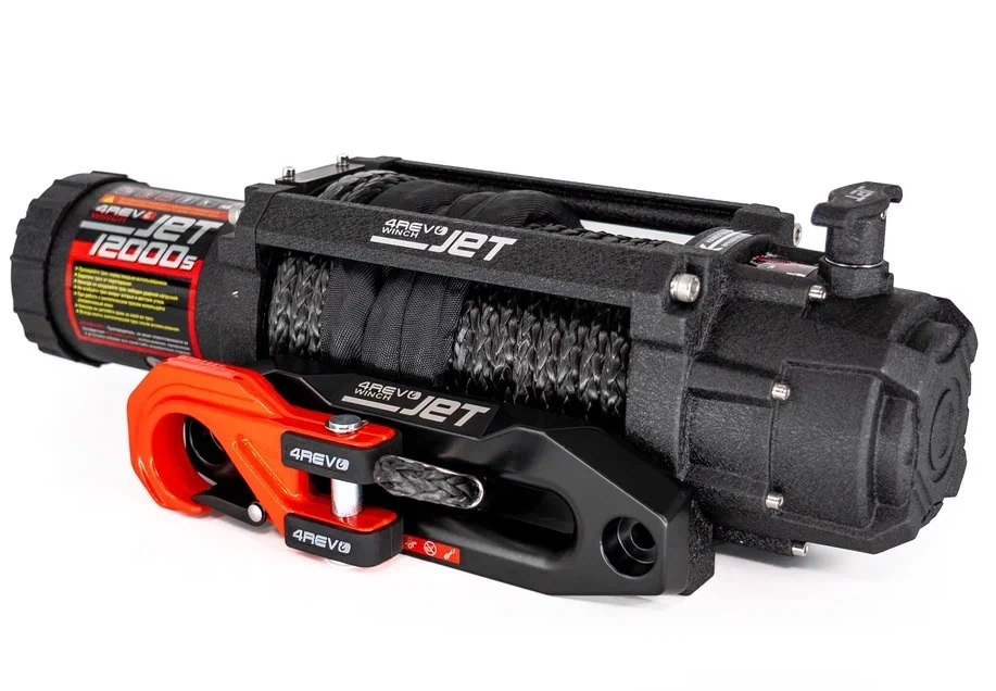 Лебедка автомобильная 4REVO JET 12000s 12В (Синтетический трос)