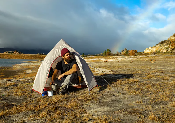 Палатка Naturehike Cloud Up Si 1-местная, алюминиевый каркас, сверхлегкая, серо-красная