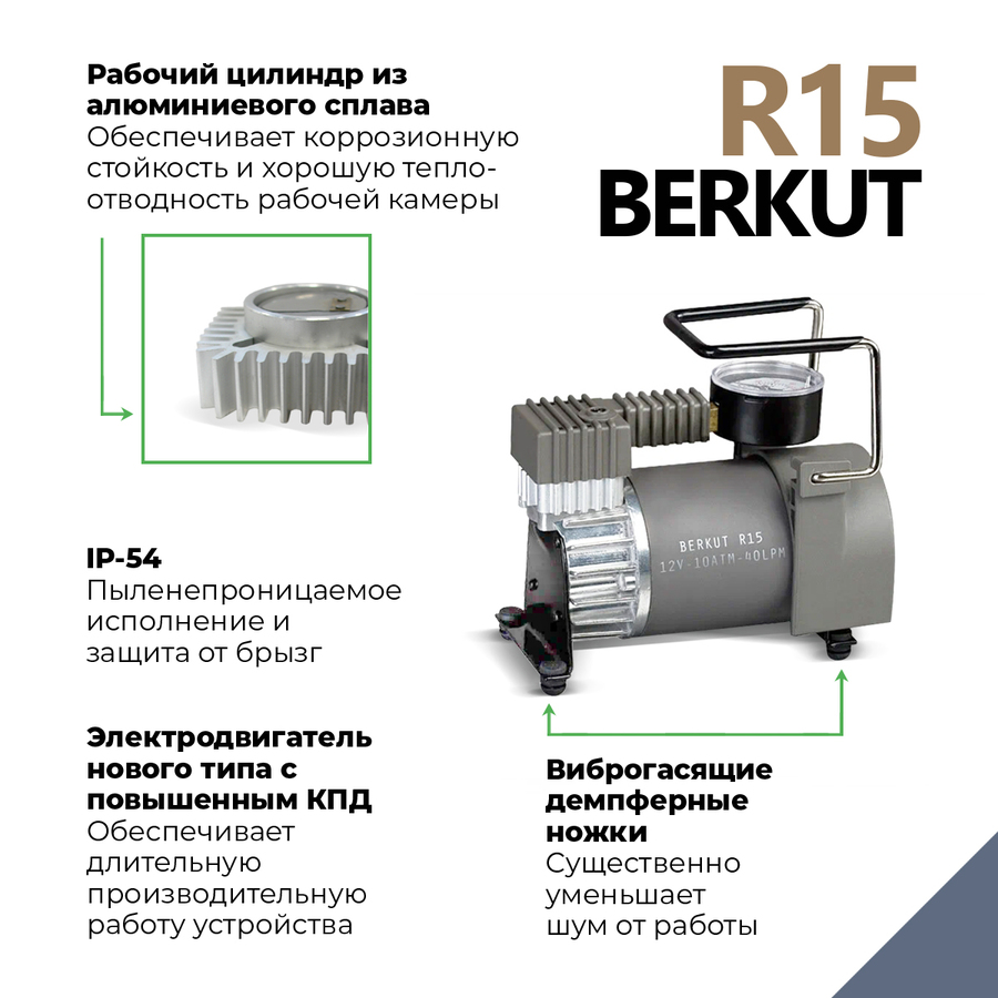 Автомобильный компрессор BERKUT R15
