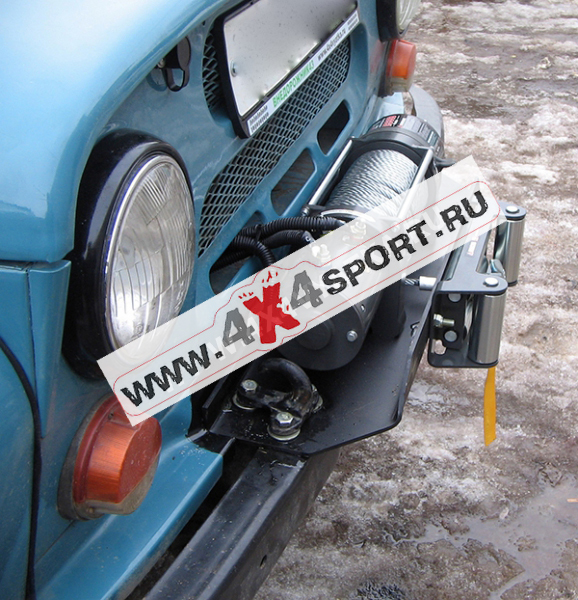 Площадка под лебедку в штатный бампер Уаз Хантер / 469