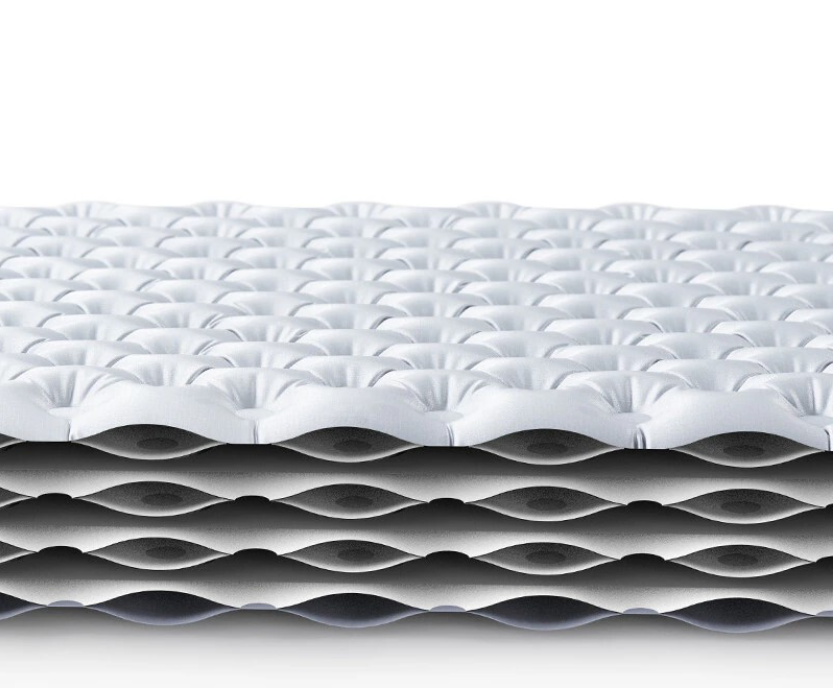 Коврик надувной Naturehike 196х64х7 см, серебристый карбон