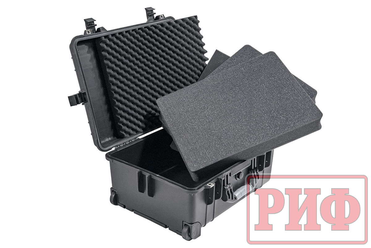 Кейс защитный ударопрочный РИФ 560х455х265 мм на колесах с телескопической ручкой IP55