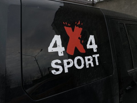 Наклейка 4x4Sport большая размер 450х360мм