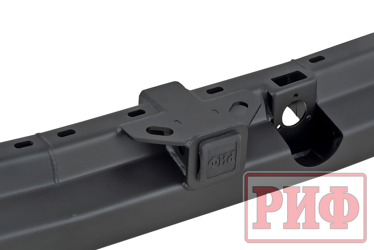 Бампер задний силовой/защита штатного бампера РИФ Toyota Land Cruiser 200 2007-2015 c квадратом под фаркоп