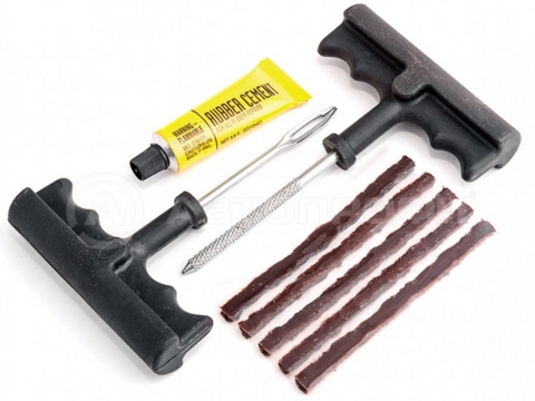Ремкомплект бескамерных шин AUTOPROFI, Master, (шило-рашпиль, аппликатор жгута, эластичные жгуты, клей), 1/80
