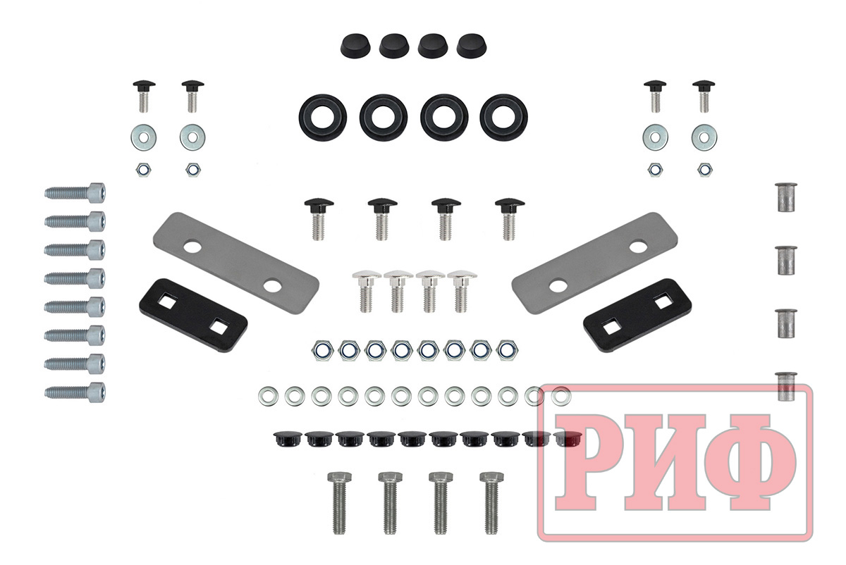 Багажник экспедиционный (платформа) алюминиевый РИФ 1600x2650 мм для ГАЗ Соболь NN Минивэн с вставкой RIF208-16572 (2 места)