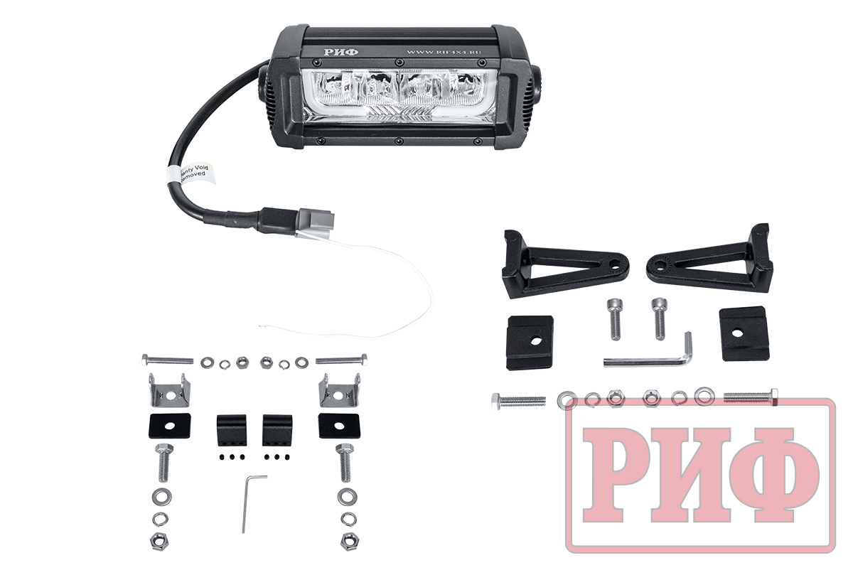 Светодиодная фара водительского света РИФ с ДХО 180 мм 32W
