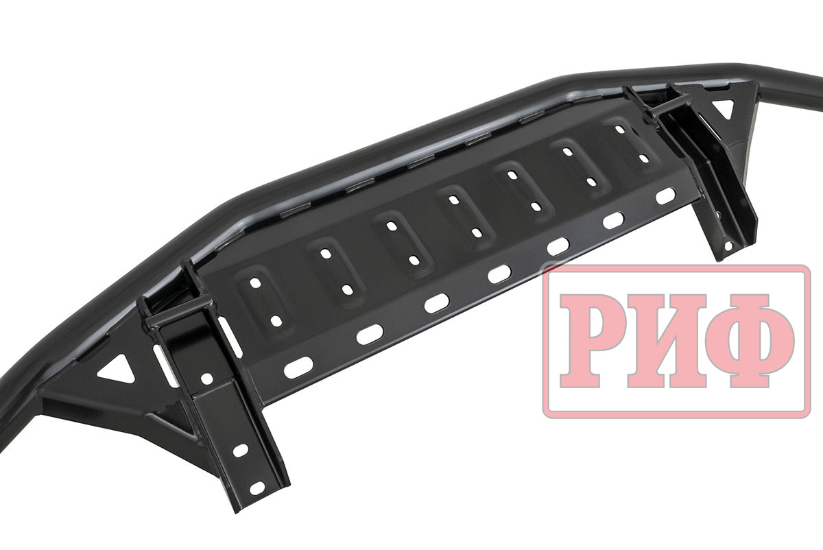 Бампер передний силовой/защита штатного бампера РИФ Toyota Land Cruiser 200 2007-2015 c защитой радиатора