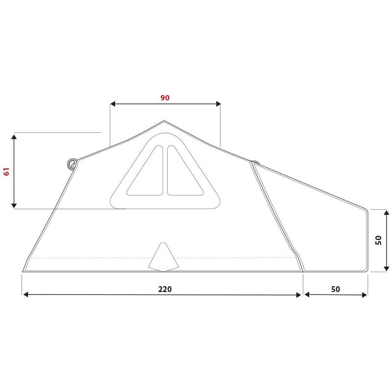 Палатка на крышу автомобиля AUTOHOME OVERLAND LARGE, тент карбон, лестница 220 мм