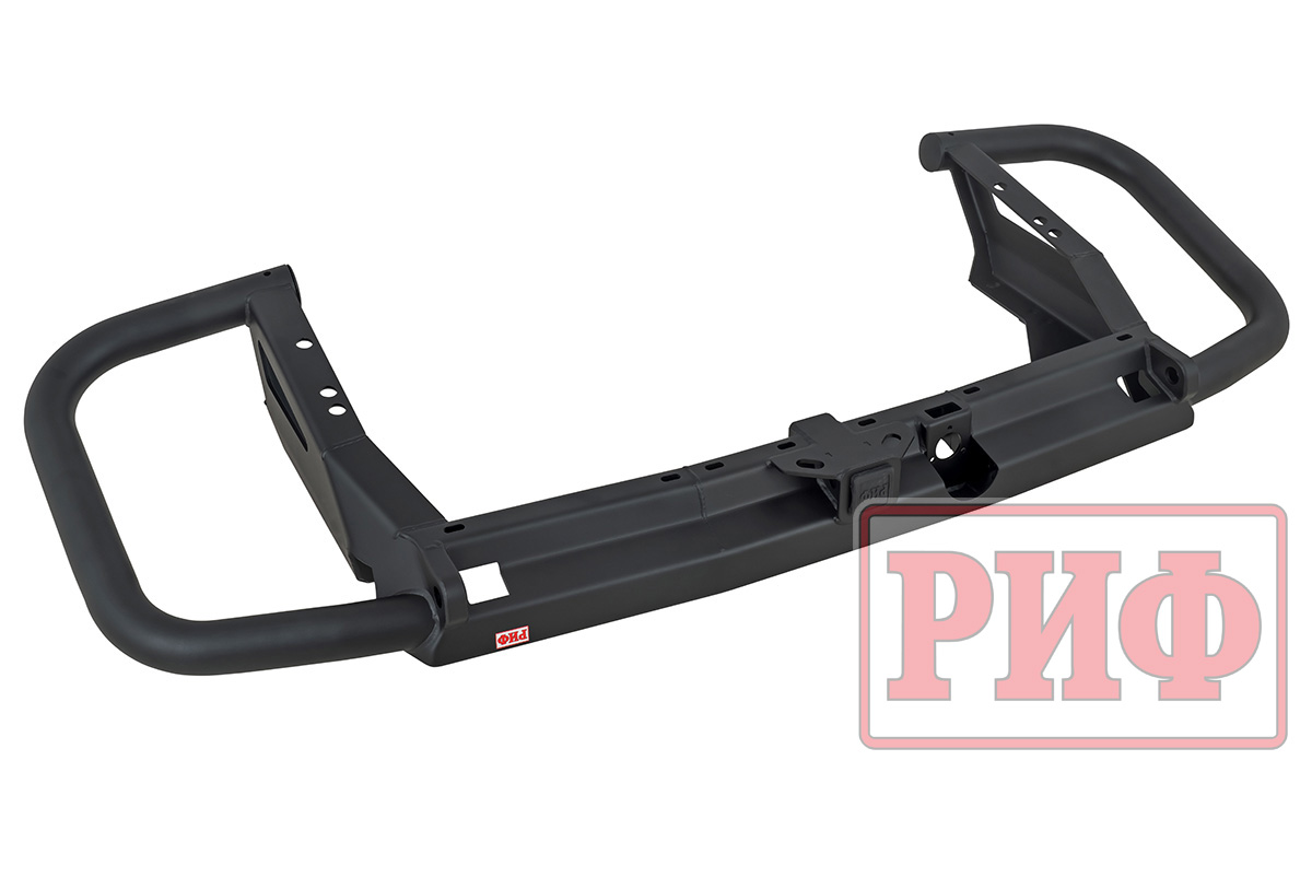 Бампер задний силовой/защита штатного бампера РИФ Toyota Land Cruiser 200 2007-2015 c квадратом под фаркоп