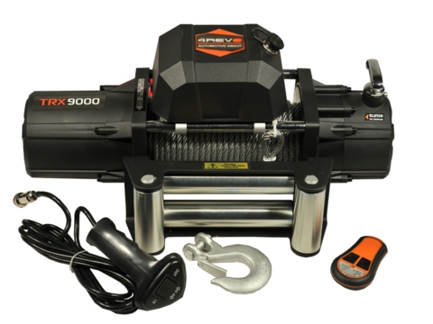 Лебедка автомобильная 4REVO TRX-9000 12V (стальной трос)