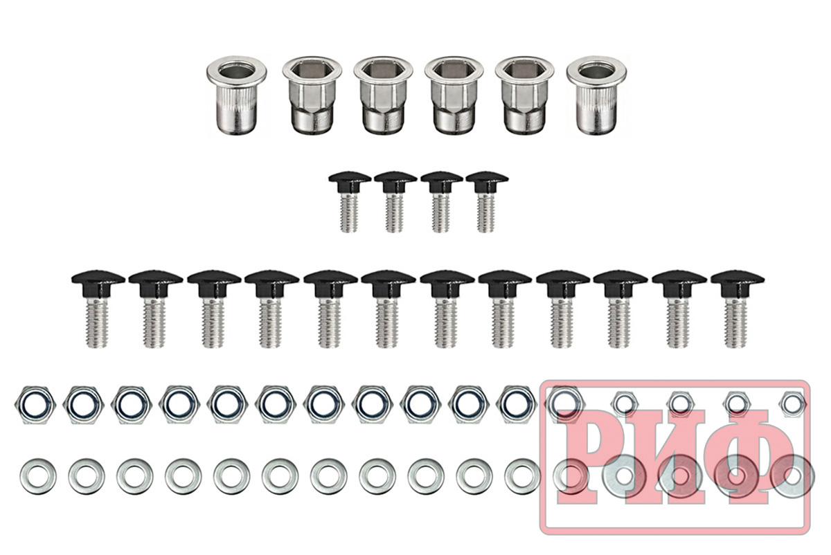 Пороги РИФ силовые алюминиевые для RAM (Dodge) 1500 Rebel 2019+