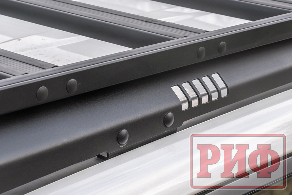 Багажник экспедиционный (платформа) алюминиевый РИФ 1150x2080 мм для Toyota Land Cruiser Prado 150 (с крепежом)