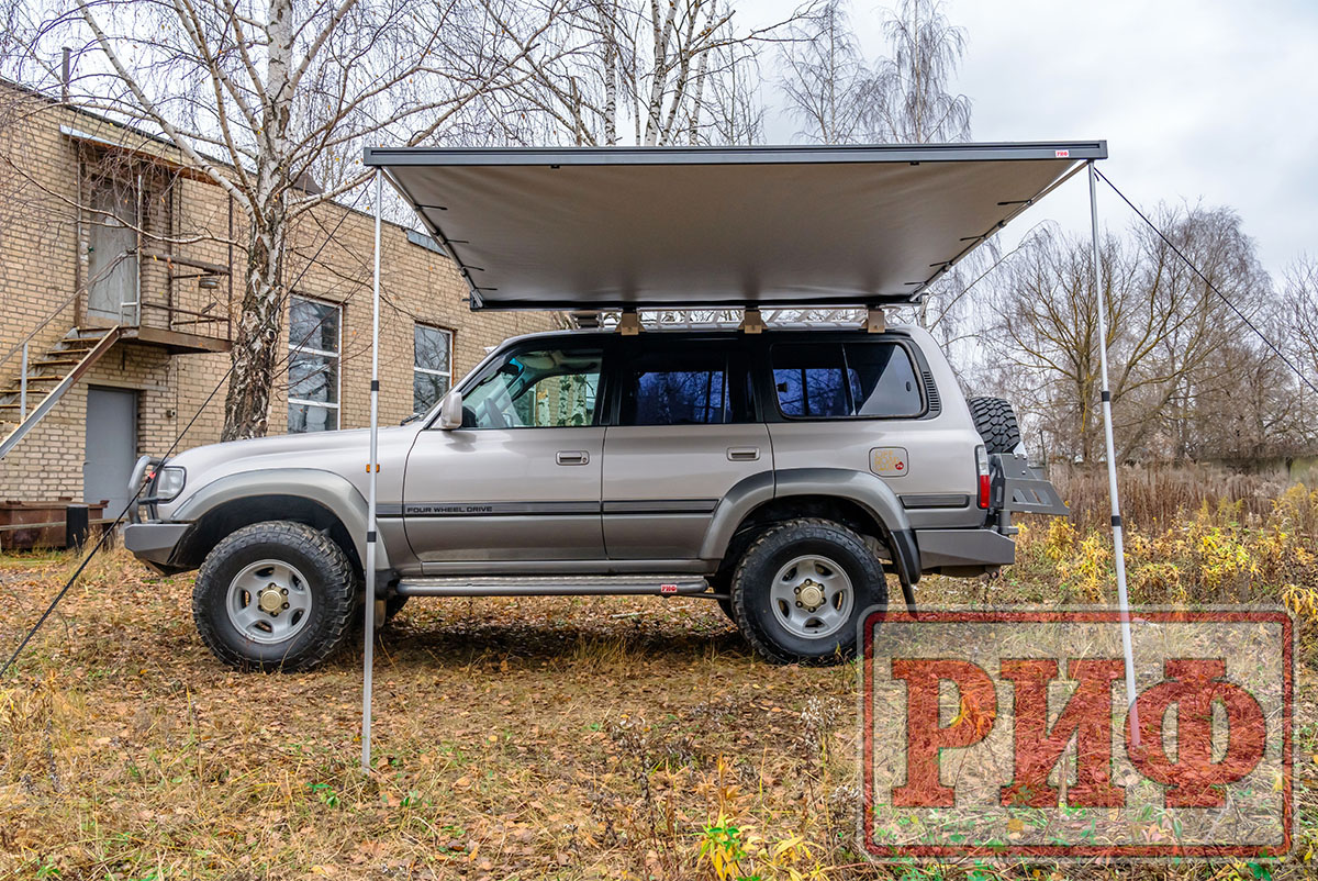 Маркиза автомобильная РИФ 2,13х2,5 м полуавтомат (винил) темно-серая