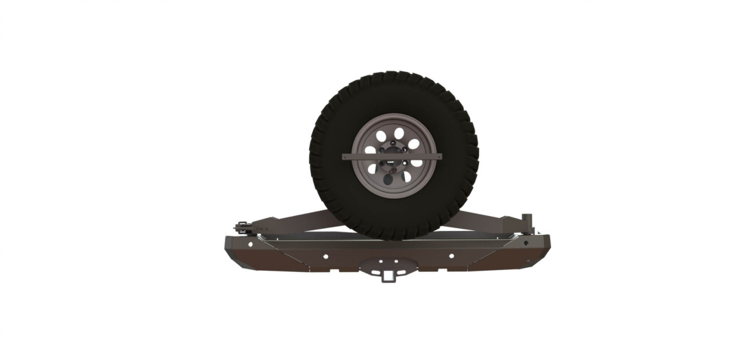 Бампер задний силовой LC200 2008-2015 с квадратом и калиткой