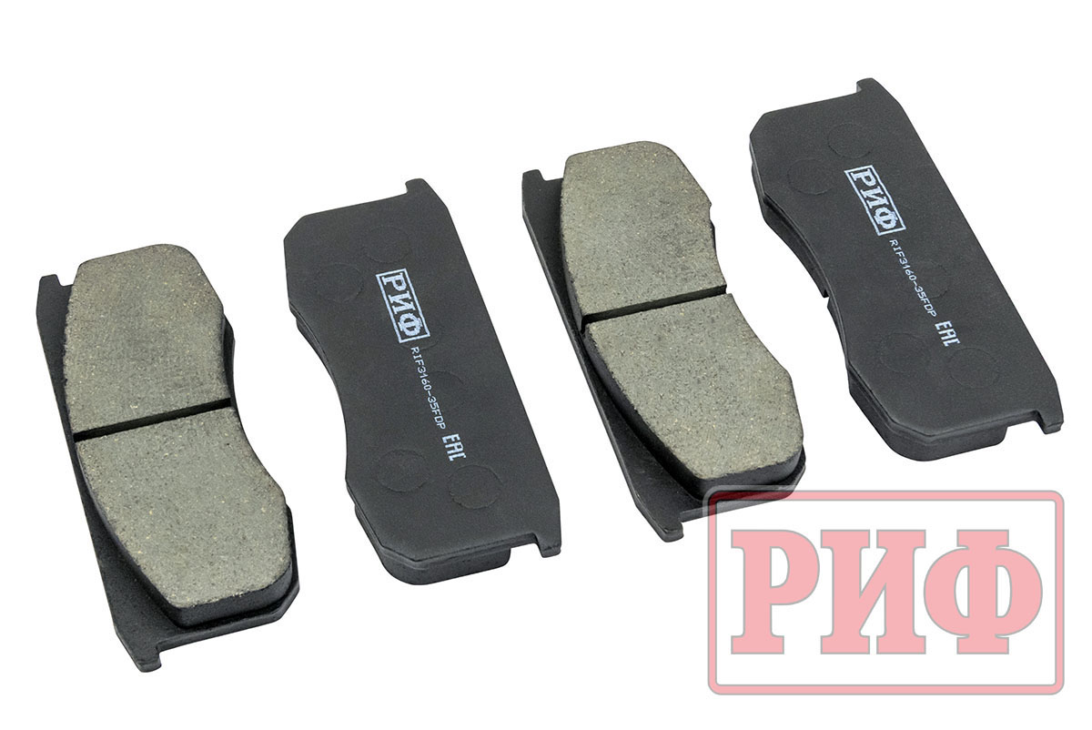 Колодки тормозные передние РИФ для УАЗ Хантер, Патриот, Буханка (3160-3501090)