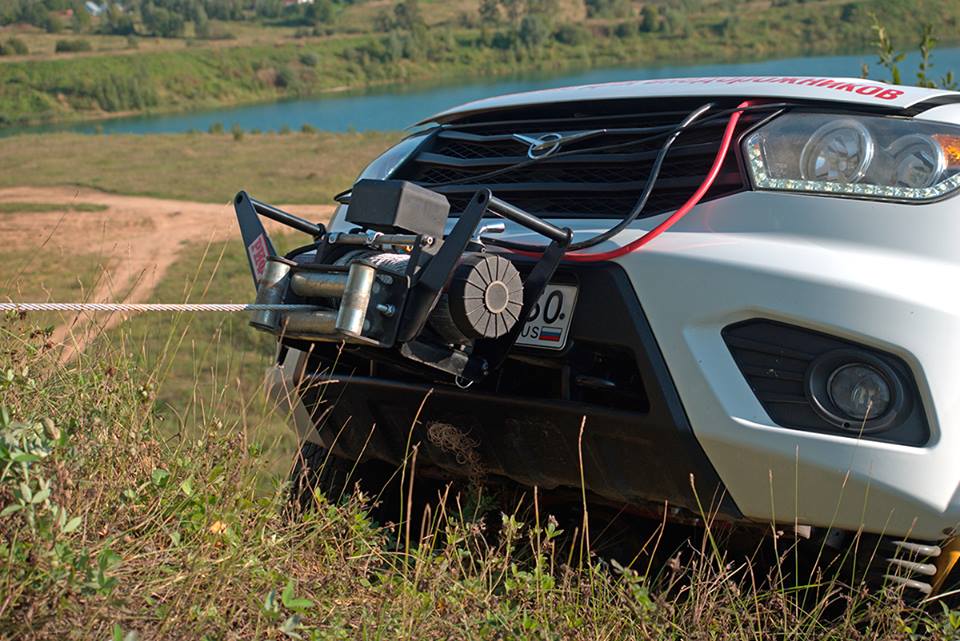 Фаркоп в передний штатный бампер УАЗ Патриот 2015+