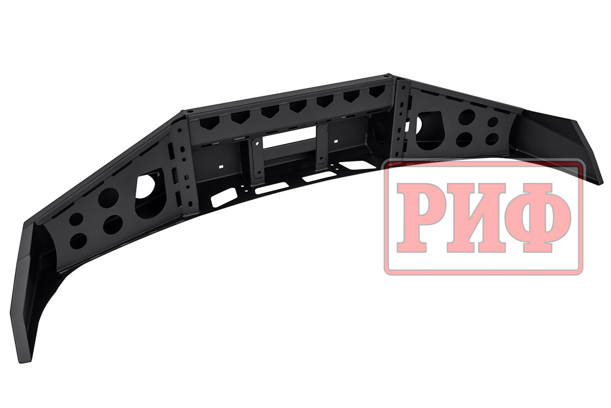 Бампер РИФ передний Toyota LC105 с доп. фарами без кенгурина