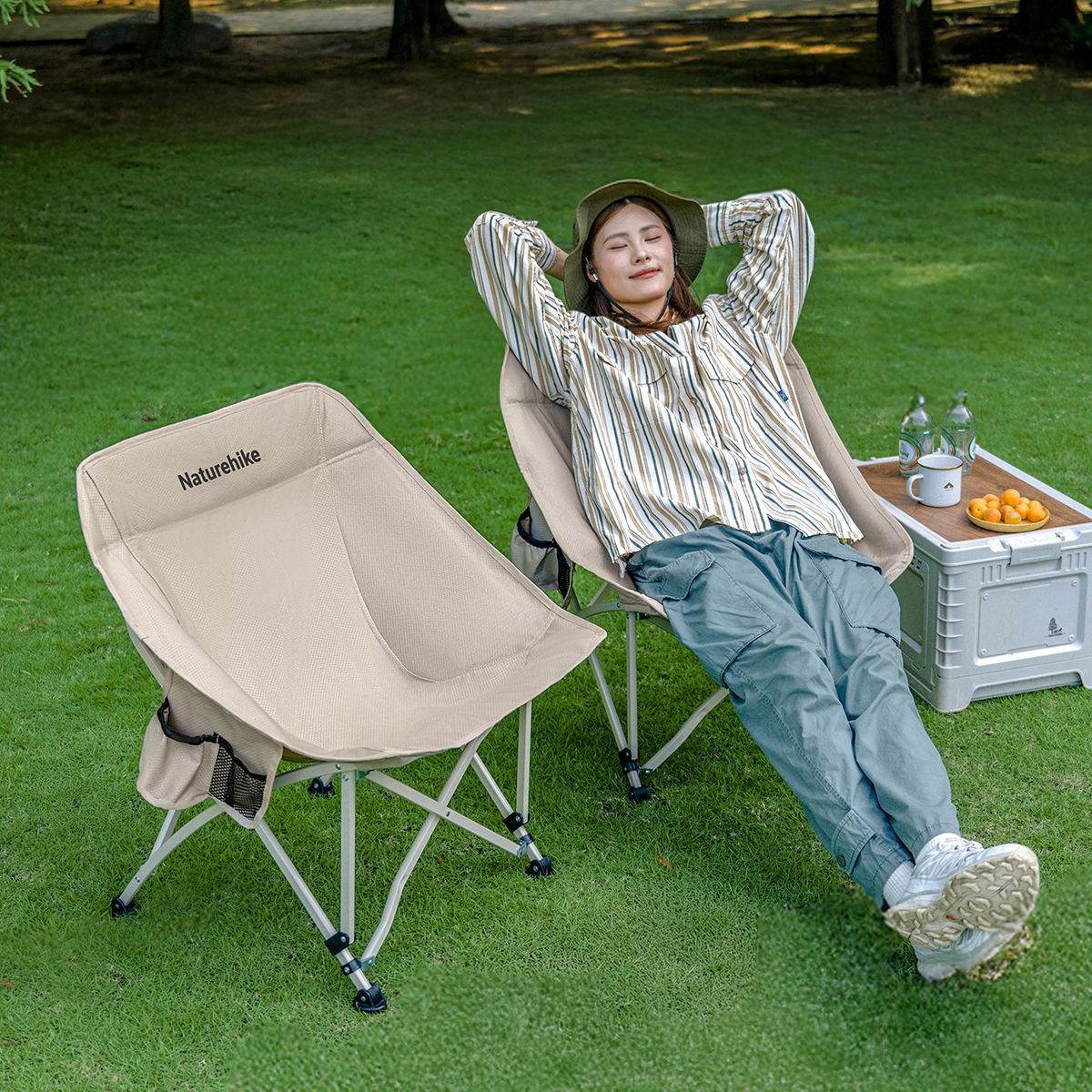Кресло туристическое Naturehike MW01, складное, КМФ, до 120 кг.