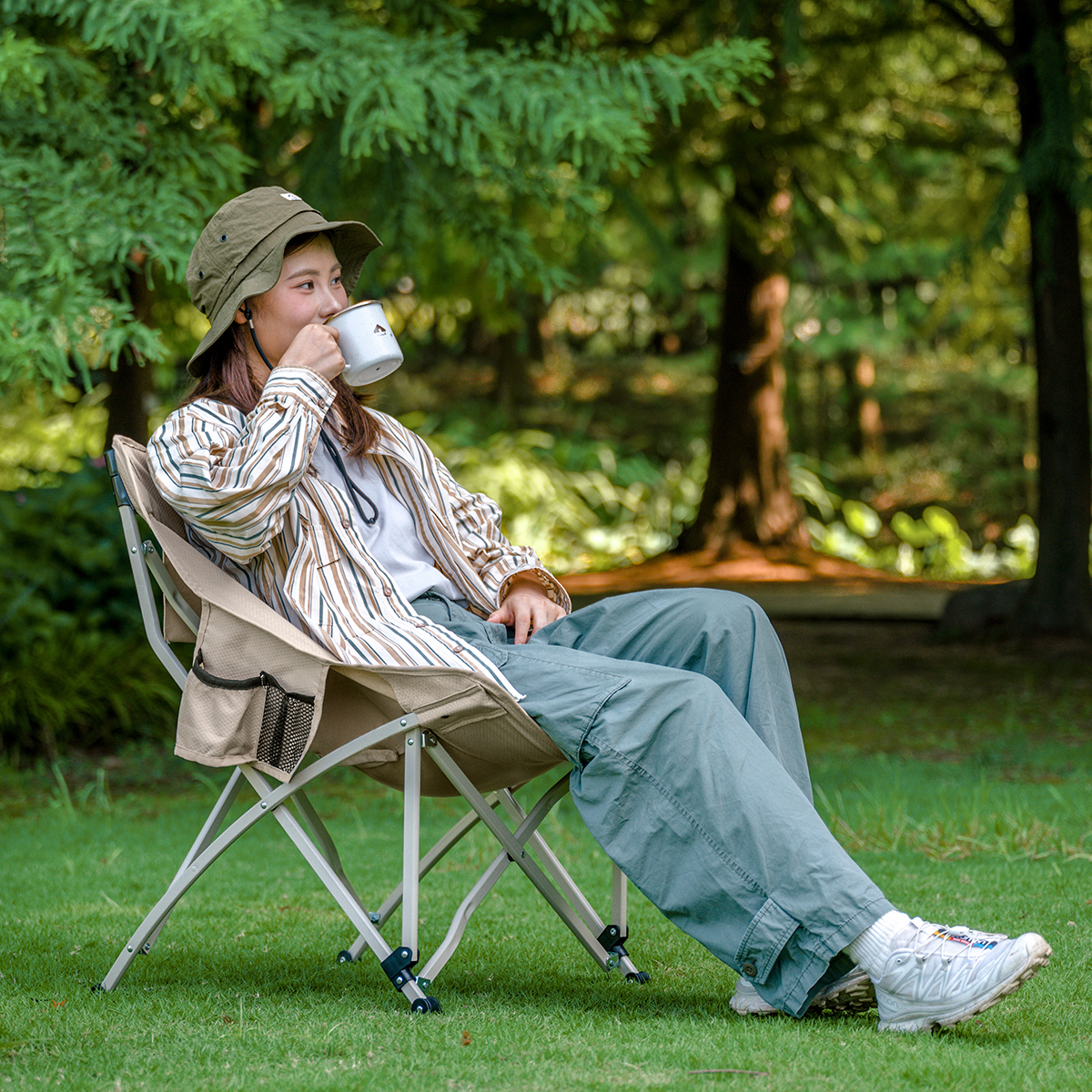 Кресло туристическое Naturehike MW01, складное, КМФ, до 120 кг.