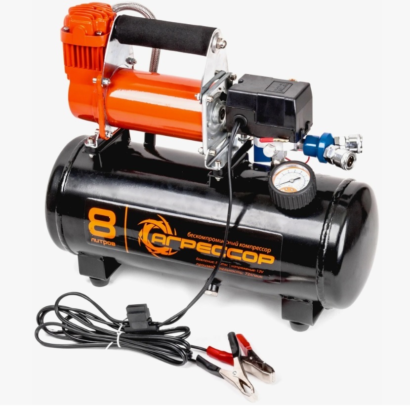 Компрессор АГРЕССОР, с ресивером на 8л