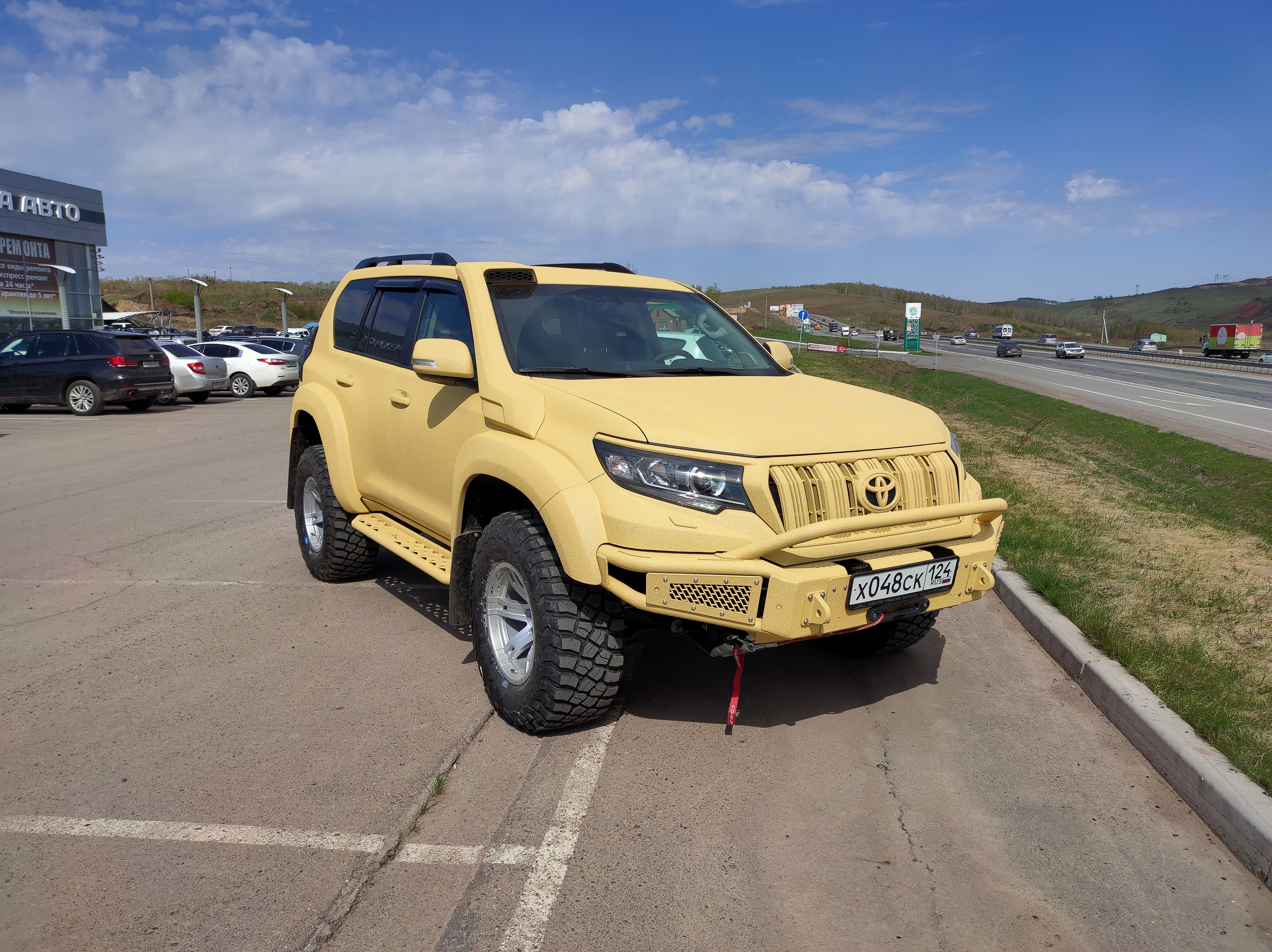 Бампер силовой передний из трубы BMS Engineering Toyota LC150 Полимерное покрыти