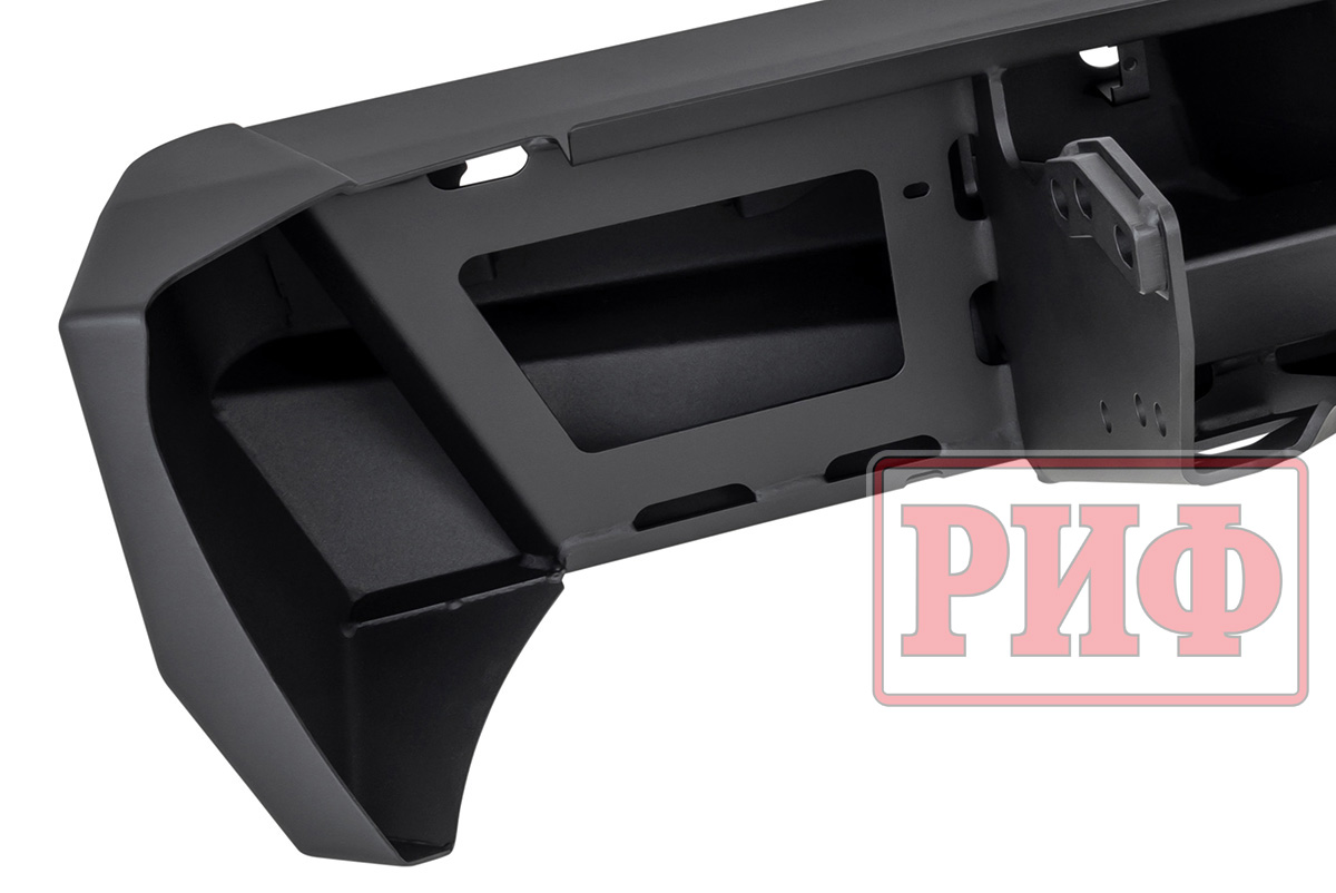 Бампер РИФ силовой задний Great Wall Poer с квадратом под фаркоп и фонарями
