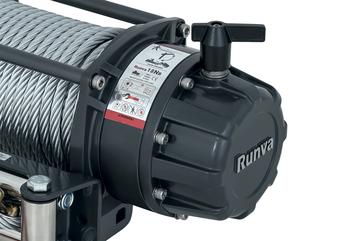 Лебёдка автомобильная электрическая 24V Runva EWB18000S24V влагозащищенная, стальной трос