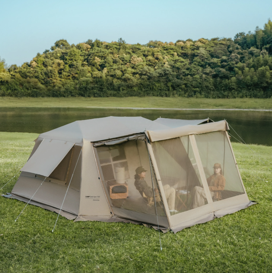 Палатка Naturehike Village 13 Ultimate Edition автоматическая 5-8-местная, с верандой, коричневая