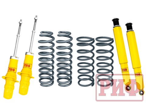 Комплект РИФ усиленной стандартной подвески на SsangYong Rexton 1 +75rкг