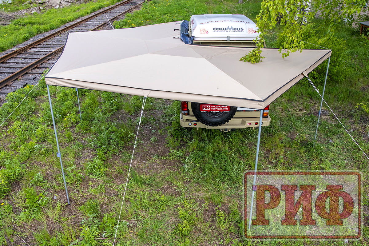 Маркиза автомобильная РИФ веерная 2,5х2,5 м (левая)