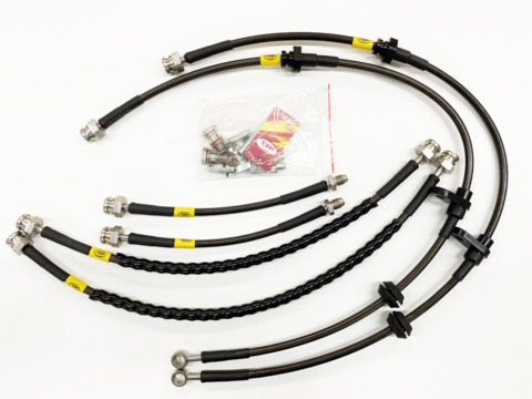 Mitsubishi Pajero Sport 3 (2015-) Комплект армированных тормозных шлангов (6 шт. под лифт 50мм)