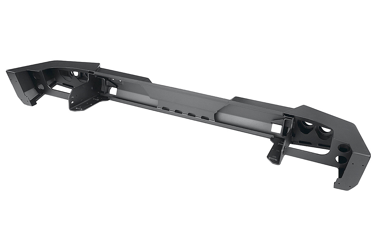 Бампер РИФ задний Jeep Wrangler JK 2006+ с квадратом под фаркоп и фонарями, стандарт