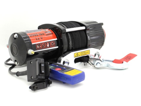 Лебедка для квадроцикла 12В 3500 lbs (1587 кг) TROPHY (трос синтетика)